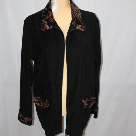 Susan Graver Style Black Western Style Jacket - Picture 9 of 11